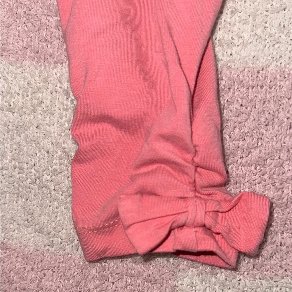 Ruched Pink Bow Legging